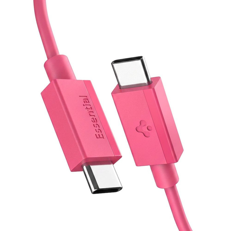 Spigen EB6010CC Essential καλώδιο USB-C σε USB-C 60W 100 cm, ροζ
