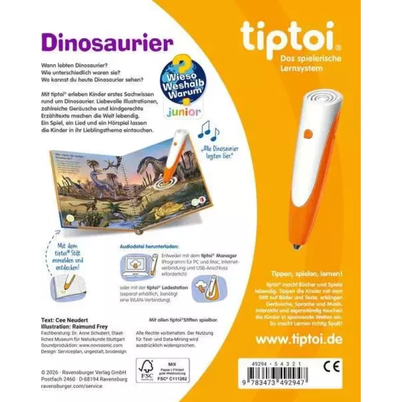 Ravensburger tiptoi Wieso? Weshalb? Warum? Junior Dinosaurier (49294)