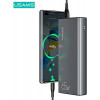 USAMS PB59 US-CD165 Power Bank 30000 mAh, 65 W, 2x QC3.0 + PD, μαύρο, με καλώδιο USB-C σε USB-C