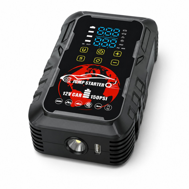 Extralink MaxJump 9 Xtreme 2 σε 1 εκκινητής μπαταρίας και συμπιεστής, 8000 mAh
