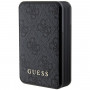 Guess GUPB10DP4GEGK Power Bank 10000 mAh, 18 W, 4G Leather Metal Logo, μαύρο