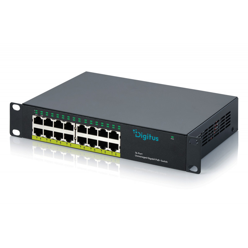 DIGITUS DN-95334 Μεταγωγέας 10 Gigabit 16 Θυρών Unmanaged PoE+ (120 W)