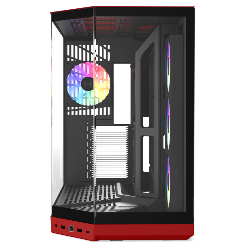 Κουτί υπολογιστή HYTE Y50 Wild Cherry, κόκκινο, tempered glass x 3