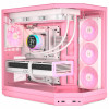 Κουτί υπολογιστή HYTE Y50 Strawberry Milk, ανοιχτό ροζ, tempered glass x 3