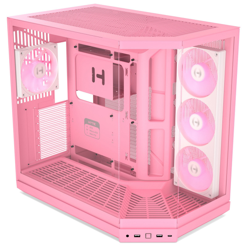 Κουτί υπολογιστή HYTE Y50 Strawberry Milk, ανοιχτό ροζ, tempered glass x 3