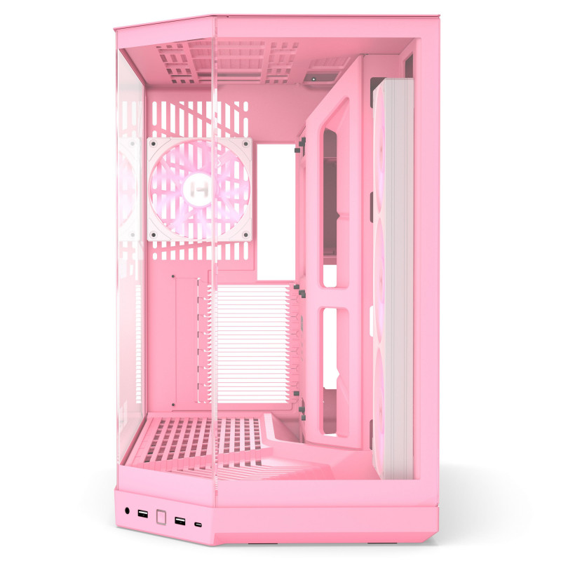 Κουτί υπολογιστή HYTE Y50 Strawberry Milk, ανοιχτό ροζ, tempered glass x 3