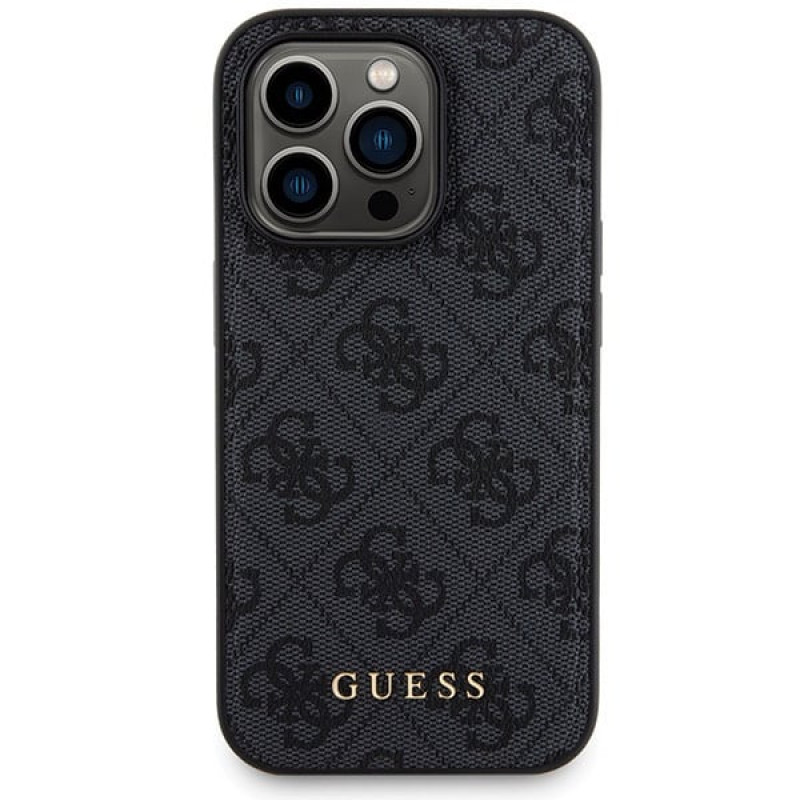Guess GUBPM5P14L4GEMGK Apple iPhone 14 Pro Σκληρή Θήκη + 5000 mAh MagSafe Powerbank Σετ, 4G Metal Logo, μαύρο