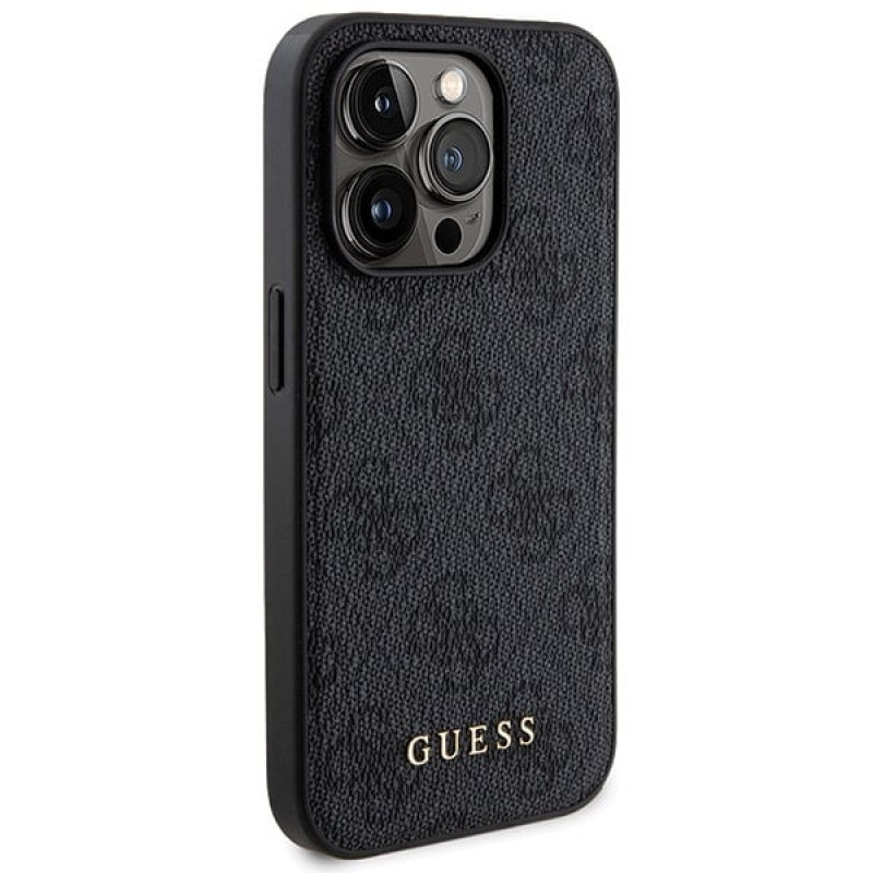 Guess GUBPM5P14L4GEMGK Apple iPhone 14 Pro Σκληρή Θήκη + 5000 mAh MagSafe Powerbank Σετ, 4G Metal Logo, μαύρο
