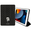 Karl Lagerfeld KLFC10SAKHPKK Saffiano Monogram Ikonik Θήκη βιβλίου για Apple iPad 10.2 (7η, 8η, 9η γενιά), μαύρη