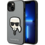 Karl Lagerfeld KLHCP14SSAPKHG Θήκη για Apple iPhone 14, Saffiano Karl's Head Patch, ασημί