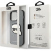 Karl Lagerfeld KLHCP14XSAPKHG Θήκη για Apple iPhone 14 Pro Max, Saffiano Karl's Head Patch, ασημί
