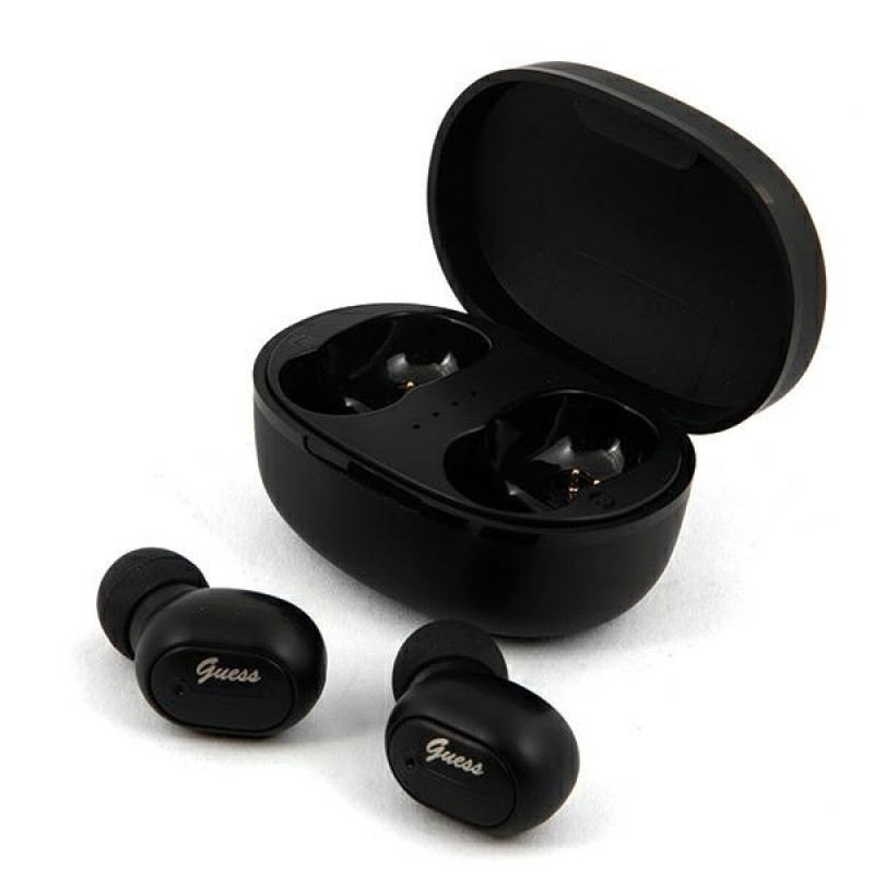 Guess GUTWST30BK Ασύρματα Ακουστικά TWS In-Ear με Σταθμό Φόρτισης, Bluetooth 5.0, μαύρα