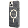 Guess GUBPP14SH4EACSK Θήκη σκληρή για Apple iPhone 14 + Ασύρματος φορτιστής, 4G Print, MagSafe, μαύρο
