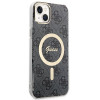 Guess GUBPP14SH4EACSK Θήκη σκληρή για Apple iPhone 14 + Ασύρματος φορτιστής, 4G Print, MagSafe, μαύρο