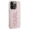 Karl Lagerfeld KLHCP15X3DMBKCP Θήκη Hardcase για Apple iPhone 15 Pro Max, 3D Rubber Glitter Logo, ροζ
