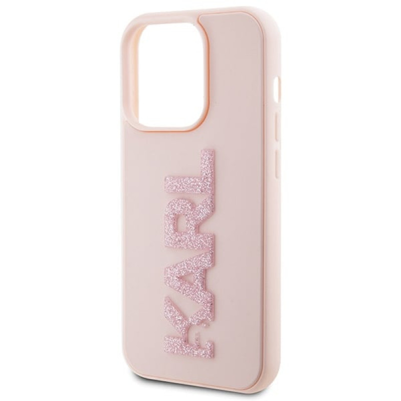 Karl Lagerfeld KLHCP15X3DMBKCP Θήκη Hardcase για Apple iPhone 15 Pro Max, 3D Rubber Glitter Logo, ροζ