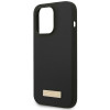 Guess GUHMP14XSBPLK Apple iPhone 14 Pro Max θήκη σκληρή, Silicone Logo Plate MagSafe, μαύρη
