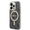 Θήκη Guess GUBPP14XH4EACSK + Ασύρματος Φορτιστής Apple iPhone 14 Pro Max Μαύρη Σκληρή Θήκη, 4G Print, MagSafe