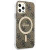 Guess GUBPP12MH4EACSW Θήκη + Ασύρματος Φορτιστής Apple iPhone 12 / iPhone 12 Pro Καφέ Hardcase, 4G Print, MagSafe