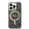 Guess GUBPP14LH4EACSK Θήκη + Ασύρματος Φορτιστής Apple iPhone 14 Pro Μαύρη Σκληρή Θήκη, 4G Print, MagSafe
