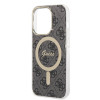Guess GUBPP14LH4EACSK Θήκη + Ασύρματος Φορτιστής Apple iPhone 14 Pro Μαύρη Σκληρή Θήκη, 4G Print, MagSafe