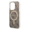 Guess GUBPP14XH4EACSW Θήκη + Ασύρματος Φορτιστής Apple iPhone 14 Pro Max Καφέ Hardcase, 4G Print, MagSafe