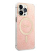 Θήκη + Ασύρματος Φορτιστής Guess GUBPP13LH4EACSP για Apple iPhone 13 Pro ροζ hardcase, 4G Print, MagSafe
