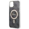 Guess GUBPP14MH4EACSK Θήκη + Ασύρματος Φορτιστής Apple iPhone 14 Plus / iPhone 15 Plus Μαύρη Σκληρή Θήκη, 4G Print, MagSafe