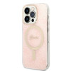 Guess GUBPP14LH4EACSP Θήκη + Ασύρματος Φορτιστής Apple iPhone 14 Pro Ροζ Σκληρή Θήκη, 4G Print, MagSafe