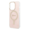 Guess GUBPP14LH4EACSP Θήκη + Ασύρματος Φορτιστής Apple iPhone 14 Pro Ροζ Σκληρή Θήκη, 4G Print, MagSafe