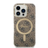 Guess GUBPP14LH4EACSW Θήκη + Ασύρματος Φορτιστής Apple iPhone 14 Pro Καφέ Σκληρή Θήκη, 4G Print, MagSafe