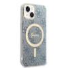 Guess GUBPP14MH4EACSB Θήκη + Ασύρματος Φορτιστής Apple iPhone 14 Plus / iPhone 15 Plus Μπλε Σκληρή Θήκη, 4G Print, MagSafe