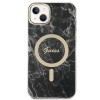 Θήκη Guess GUBPP14MHMEACSK + Ασύρματος Φορτιστής για Apple iPhone 14 Plus / iPhone 15 Plus, Μαύρη Σκληρή Θήκη, Marble, MagSafe
