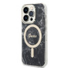 Guess GUBPP14XHMEACSK Θήκη + Ασύρματος Φορτιστής Apple iPhone 14 Pro Max Μαύρη Σκληρή Θήκη, Marble, MagSafe