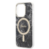 Guess GUBPP14XHMEACSK Θήκη + Ασύρματος Φορτιστής Apple iPhone 14 Pro Max Μαύρη Σκληρή Θήκη, Marble, MagSafe
