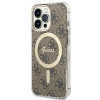 Guess GUBPP13LH4EACSW Θήκη + Ασύρματος Φορτιστής Apple iPhone 13 Pro Καφέ Σκληρή Θήκη, 4G Print, MagSafe