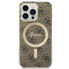 Guess GUBPP13LH4EACSW Θήκη + Ασύρματος Φορτιστής Apple iPhone 13 Pro Καφέ Σκληρή Θήκη, 4G Print, MagSafe