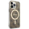 Guess GUBPP13LH4EACSW Θήκη + Ασύρματος Φορτιστής Apple iPhone 13 Pro Καφέ Σκληρή Θήκη, 4G Print, MagSafe