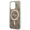 Guess GUBPP13LH4EACSW Θήκη + Ασύρματος Φορτιστής Apple iPhone 13 Pro Καφέ Σκληρή Θήκη, 4G Print, MagSafe