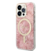 Guess GUBPP14LHJEACSP Θήκη + Ασύρματος Φορτιστής για Apple iPhone 14 Pro, Jungle, ροζ σκληρή θήκη, MagSafe