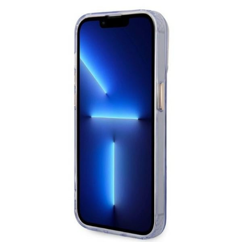 Guess GUHMP14XHTCMU Apple iPhone 14 Pro Max μωβ σκληρή θήκη, Gold Outline Translucent, MagSafe