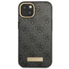 Guess GUHMP14MU4GPRK Θήκη Apple iPhone 14 Plus / 15 Plus μαύρη σκληρή, 4G Logo Plate, MagSafe