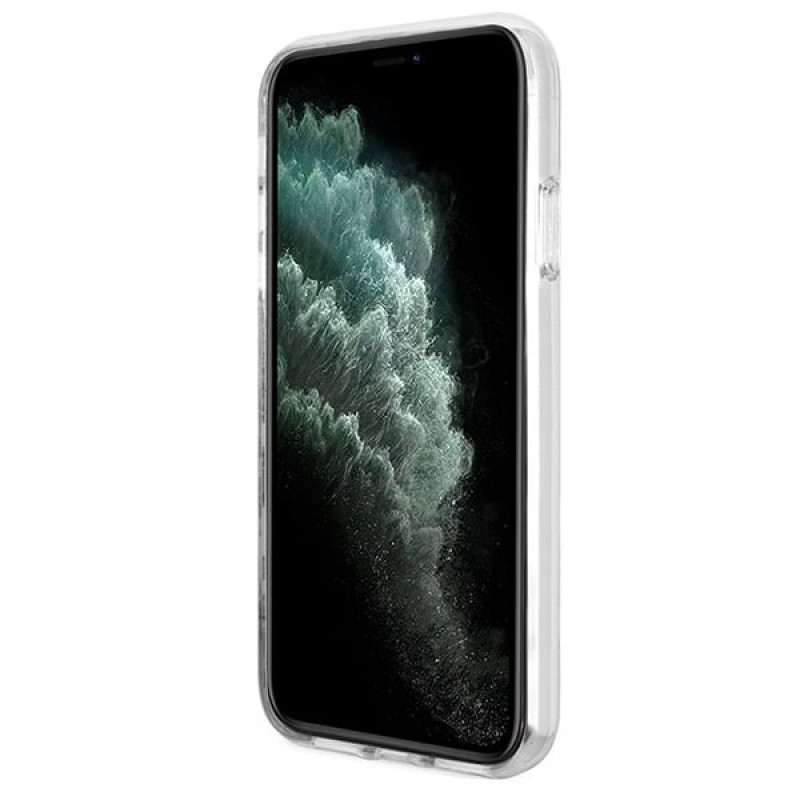 Θήκη Guess GUBPN61H4EACSW + ασύρματος φορτιστής για Apple iPhone 11, 4G Print, καφέ σκληρή θήκη, MagSafe