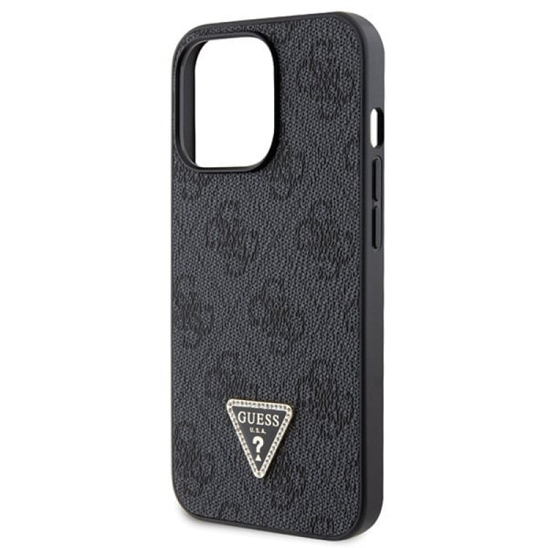 Guess GUHCP13LP4TDSCPK Apple iPhone 13/13 Pro μαύρη σκληρή θήκη, Crossbody 4G Metal Logo