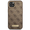 Guess GUHMP14MU4GPRW Apple iPhone 14 Plus / 15 Plus καφέ σκληρή θήκη, 4G Logo Plate, MagSafe