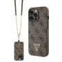 Guess GUHCP13LP4TDSCPW Apple iPhone 13/13 Pro καφέ hardcase, Crossbody 4G Metal Logo