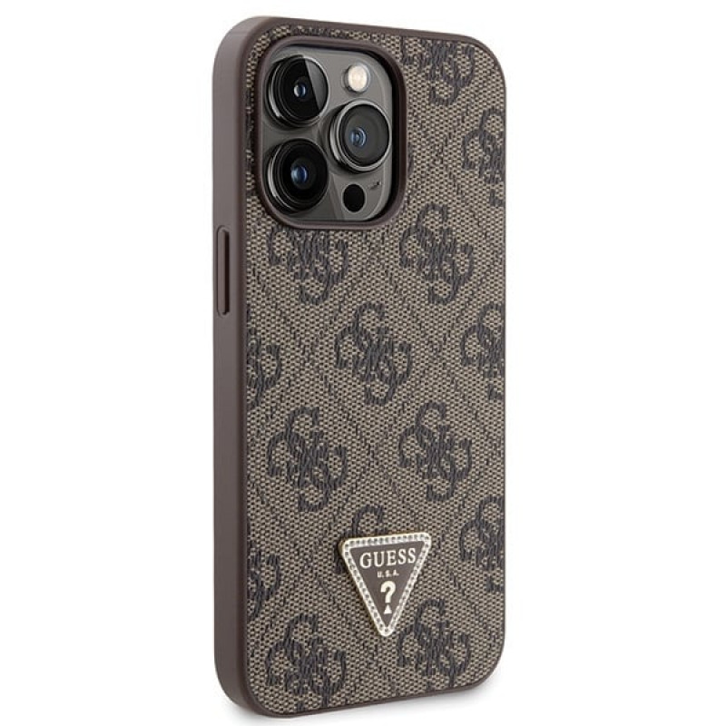 Guess GUHCP13LP4TDSCPW Apple iPhone 13/13 Pro καφέ hardcase, Crossbody 4G Metal Logo