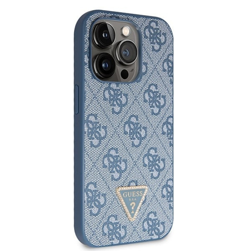 Guess GUHCP14XP4TDSCPB Apple iPhone 14 Pro Max μπλε σκληρή θήκη, Crossbody 4G Metal Logo