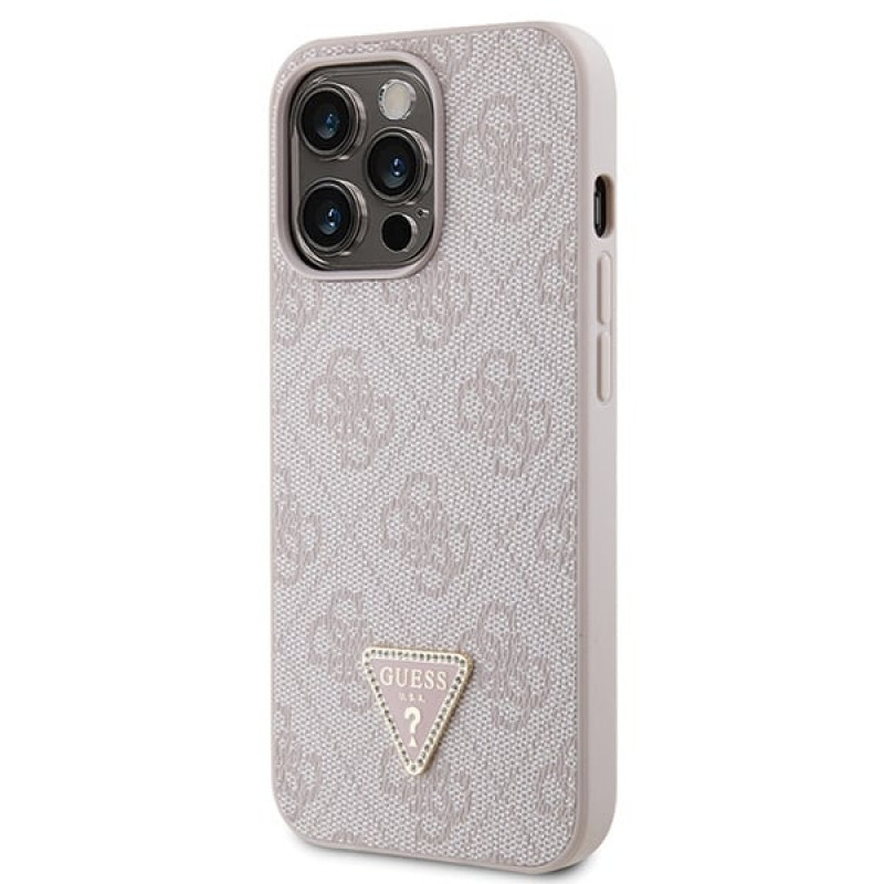 Guess GUHCP13LP4TDSCPP Apple iPhone 13/13 Pro ροζ σκληρή θήκη, Crossbody 4G Metal Logo