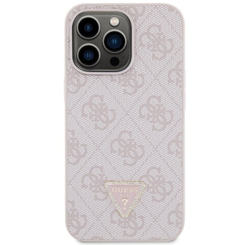 Guess GUHCP13LP4TDSCPP Apple iPhone 13/13 Pro ροζ σκληρή θήκη, Crossbody 4G Metal Logo